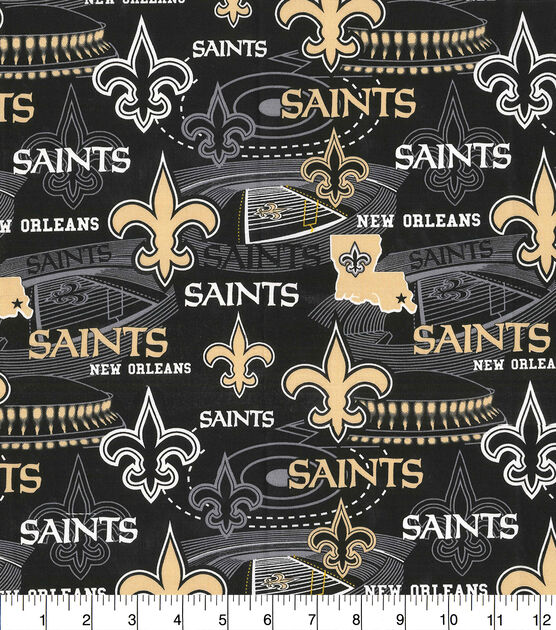 Fabric Traditions New Orleans Saints NFL Stadium Cotton Fabric