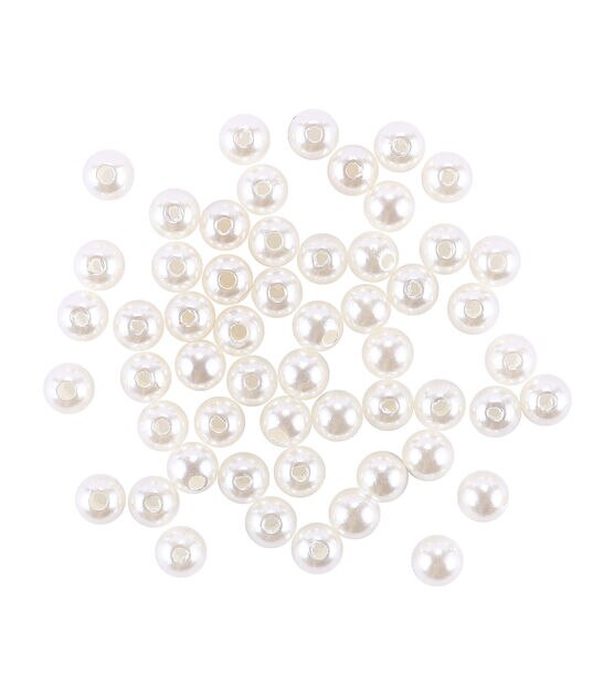 6mm Cream Round Plastic Pearl Beads 120ct by hildie & jo, , hi-res, image 2