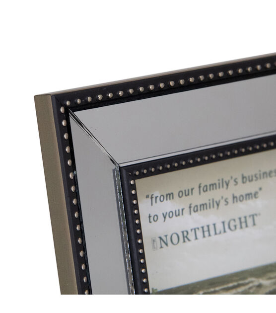 Northlight 5" x 7" Black & Silver Glass Mirror Picture Frame, , hi-res, image 4