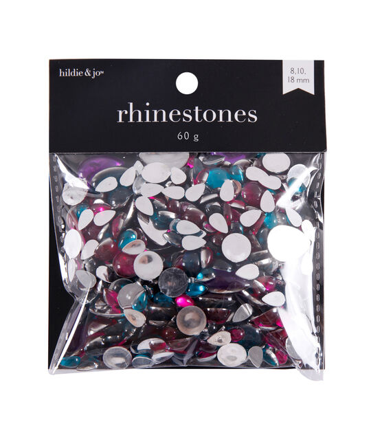 60g Iridescent Jewel Tone Flatback Rhinestones by hildie & jo
