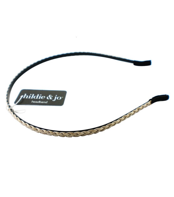 Gold & Black Braided Headband by hildie & jo
