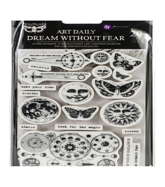 Prima Marketing Art Daily Planner 20 pk Cling Stamps Dream without Fear