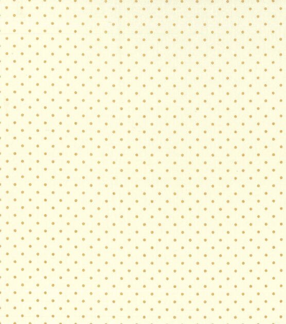 Gold Dots Christmas Cotton Fabric