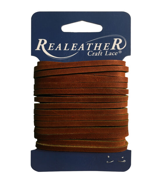 Realeather Latigo Lace 1/8"x4yd Carded Medium Brown