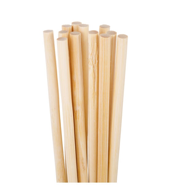 12" Bamboo Dowel Rods 12pk by STIR, , hi-res, image 3