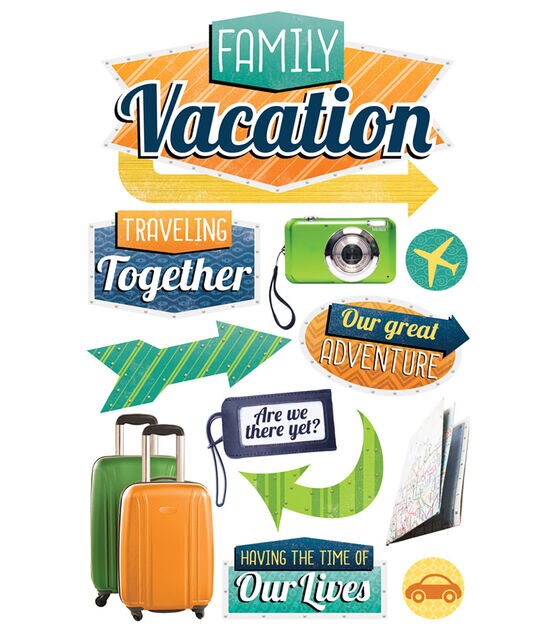 Paper House 3D Sticker Family Vacation