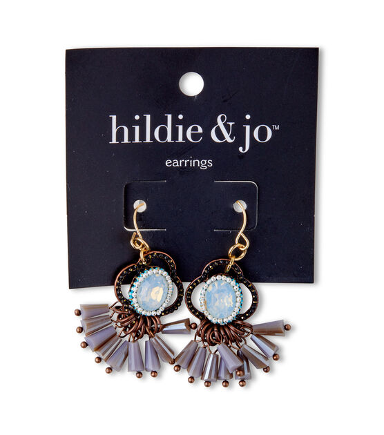 Gold Fan Dangle Earrings by hildie & jo