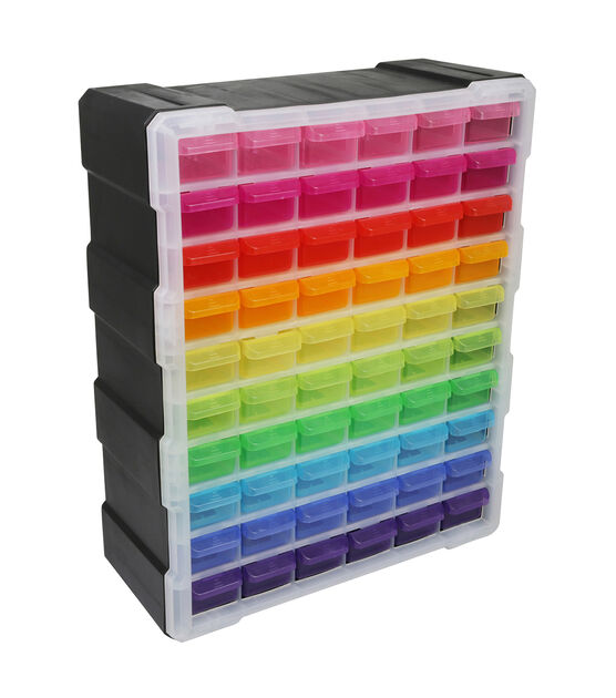 Everything Mary 15" x 18.5" Multicolor 60 Drawer Plastic Organizer, , hi-res, image 2