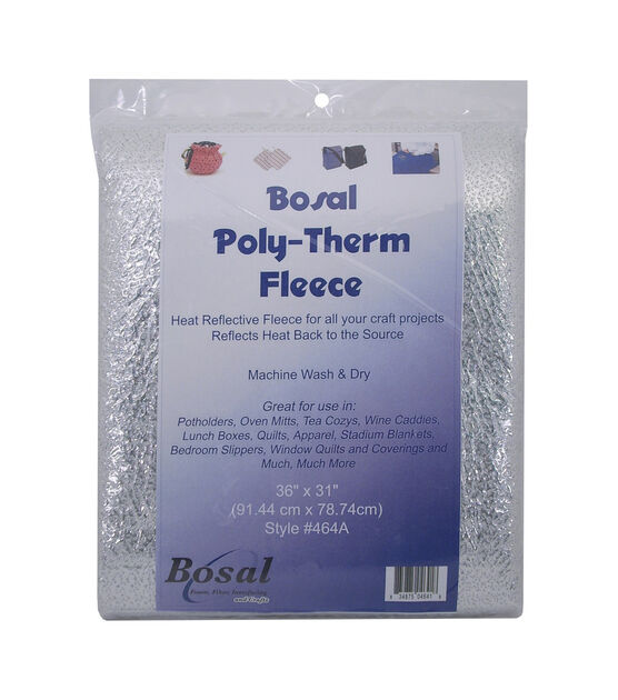 Bosal Poly Therm Heat Reflective Fleece Silver 31''X36''