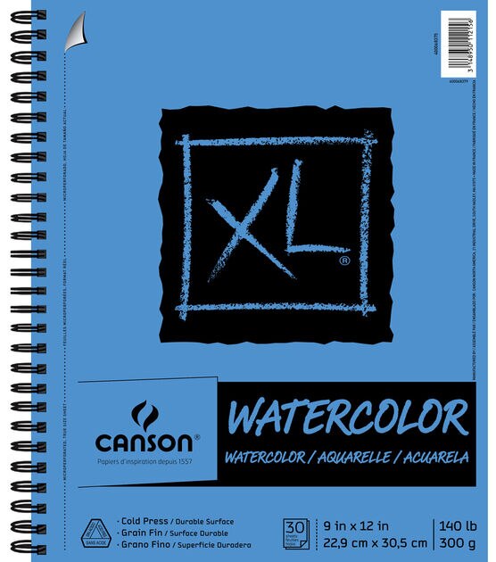 Canson XL Watercolor Pad 9"X12" 30 Sheets