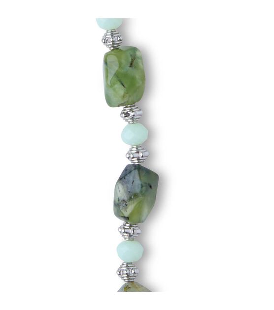 7" Light Green Agate Stone Strung Beads by hildie & jo, , hi-res, image 3