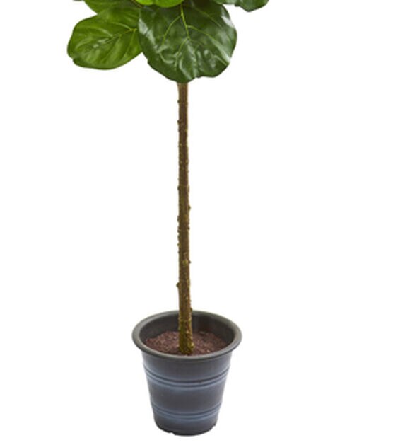 Nearly Natural 5ft. Fiddle Leaf Artificial Tree with Decorative Planter, , hi-res, image 3