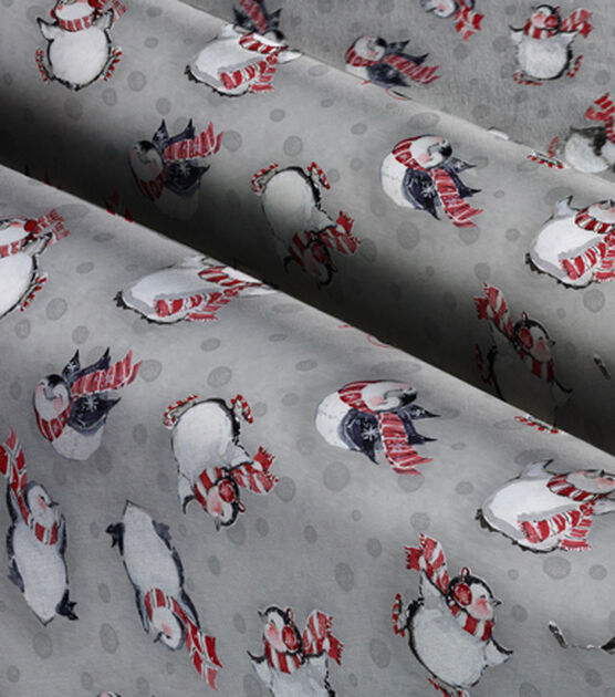 Susan Winget Polka Dots& Penguins Christmas Cotton Fabric, , hi-res, image 3
