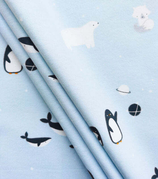 Arctic Animals Nursery Flannel Fabric by Lil' POP!, , hi-res, image 2