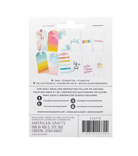 Heidi Swapp Colorful Tags and Velum Pockets 12pc, , hi-res, image 2