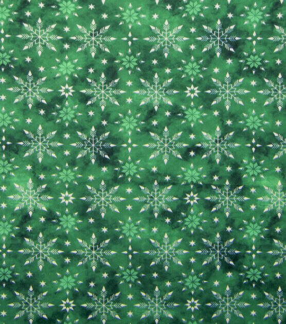 Snowflakes Christmas Cotton Fabric, , hi-res, image 1