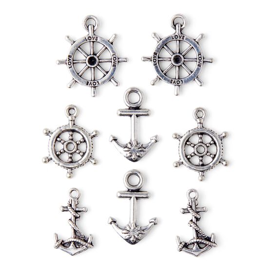 8ct Silver Nautical Charms by hildie & jo, , hi-res, image 2