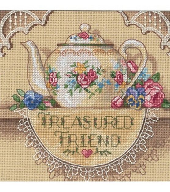 Dimensions Gold Counted Cross Stitch Kit Petite Treasure Friend Teapot