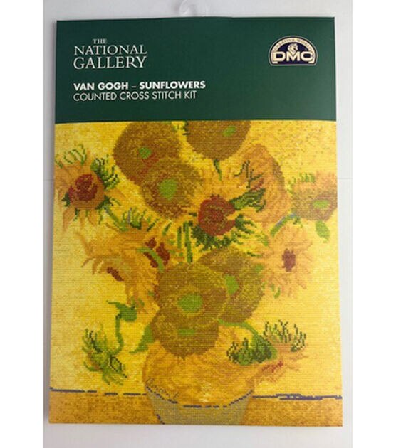 DMC 10" x 12.5" Van Gogh Sunflower Cross Stitch Kit, , hi-res, image 3