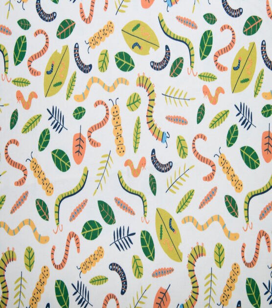 POP! Super Snuggle Insects & Leaves Flannel Fabric