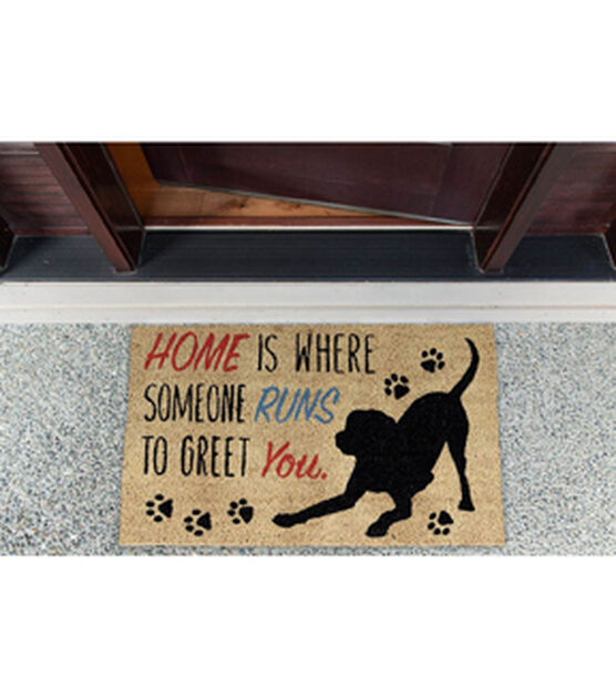 Design Imports 17" x 29" Home Dog Coir Door Mat, , hi-res, image 5