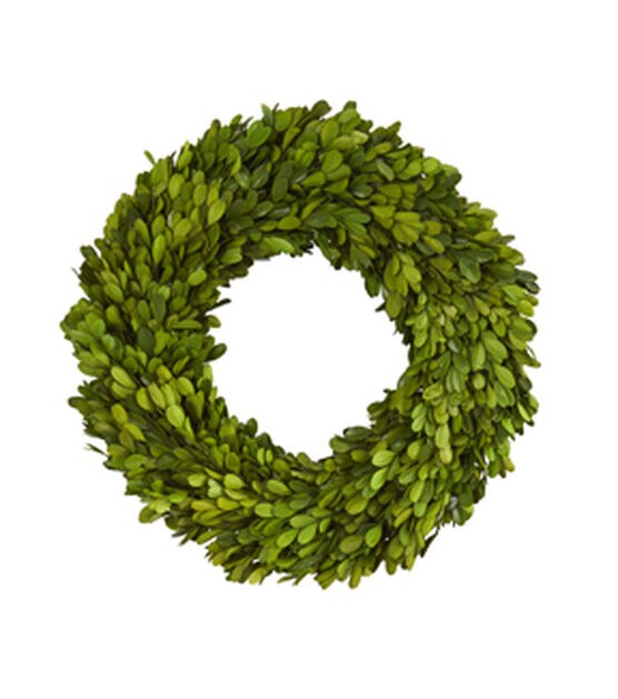 Nearly Natural 14in. Preserved Boxwood Wreath