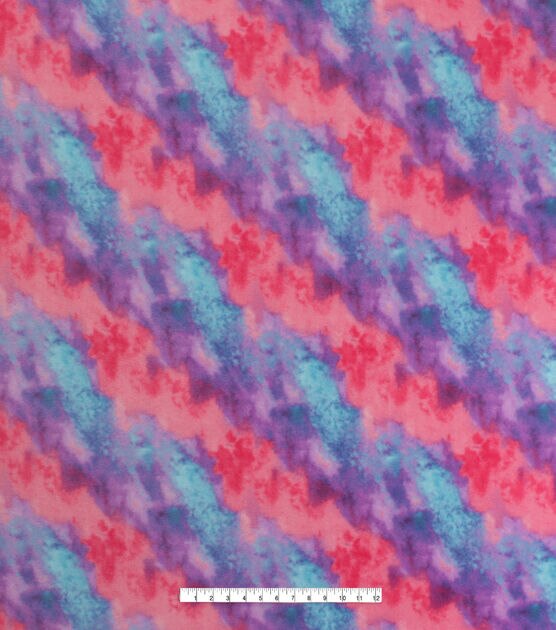 Cotton Candy Tie Dye Anti Pill Fleece Fabric, , hi-res, image 2