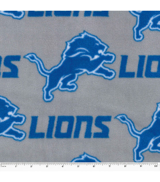 Fabric Traditions Detroit Lions Fleece Fabric Gray