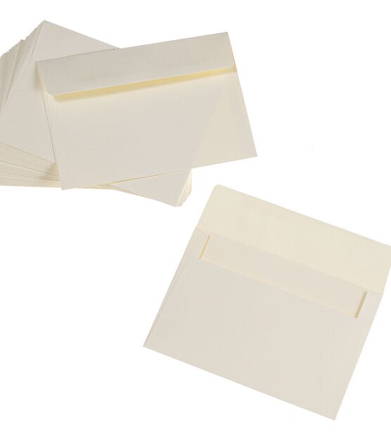 50ct Ivory A7 Cardstock Envelopes by Park Lane, , hi-res, image 2