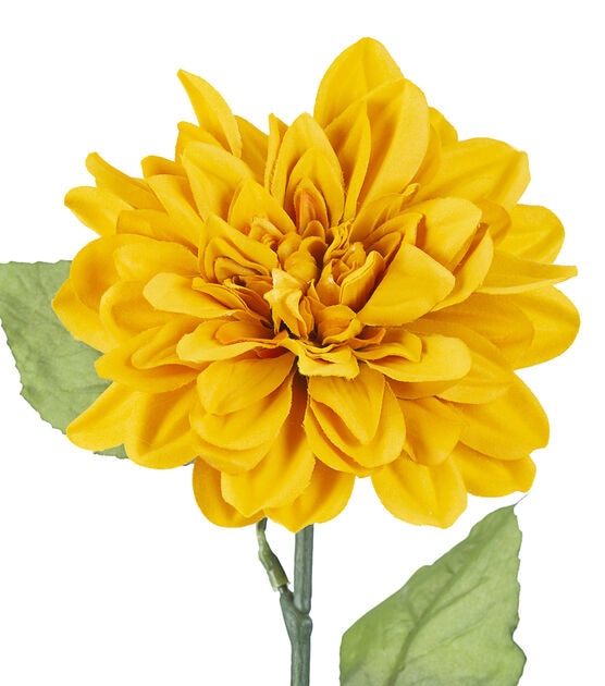 28" Mustard Dahlia Stem by Bloom Room, , hi-res, image 2