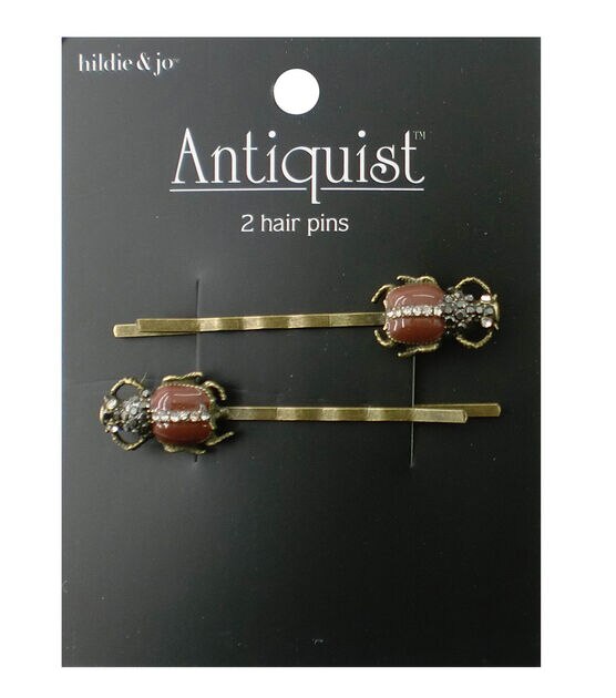 hildie & jo Antiquist 2 Pack Bugs Antique Gold Hair Pins