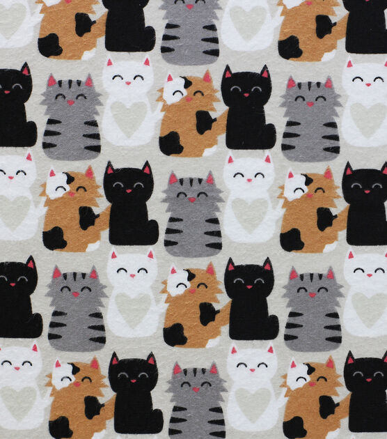 Close Together Cats Super Snuggle Flannel Fabric