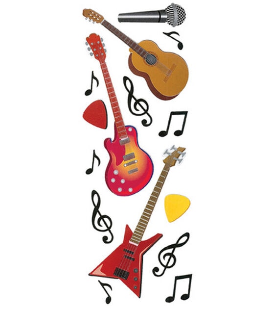Touch Of Jolee's Dimensional Embellishment Guitars & Music Notes