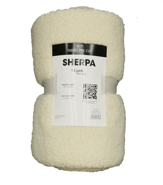 Plush 1.5 yard Precut Sherpa Ivory Fleece Fabric