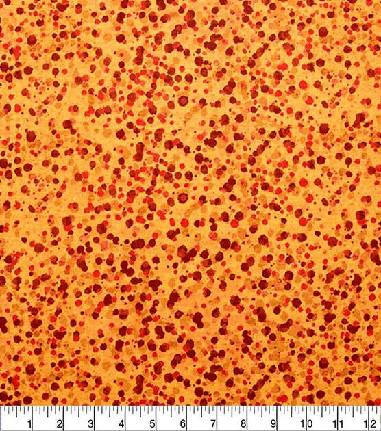 Reba Mainger Speckled Dots Red Orange Premium Quilt Cotton Fabric, , hi-res, image 2