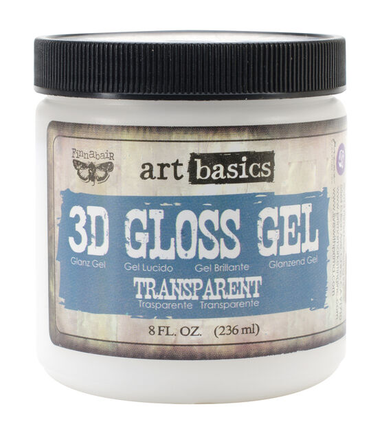 Finnabair Art Basics 3D Gloss Gel 8oz Transparent