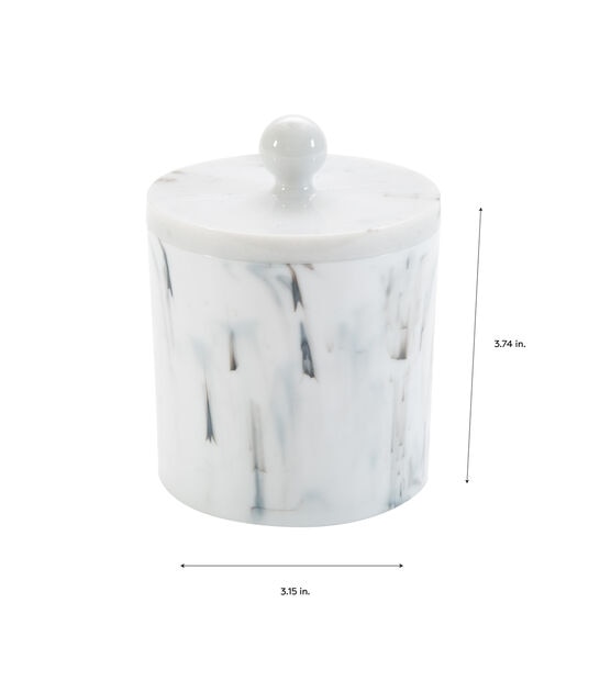 Simplify 4" Marble Q Tip & Cotton Holder, , hi-res, image 3