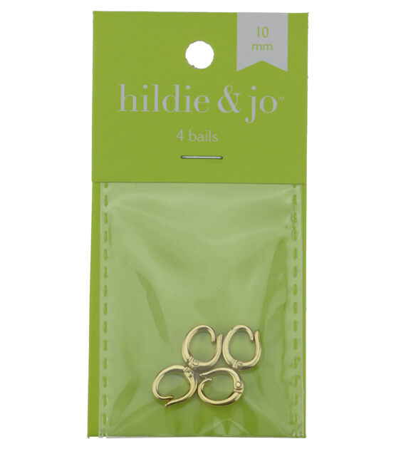 10mm Gold Bails 4pk by hildie & jo