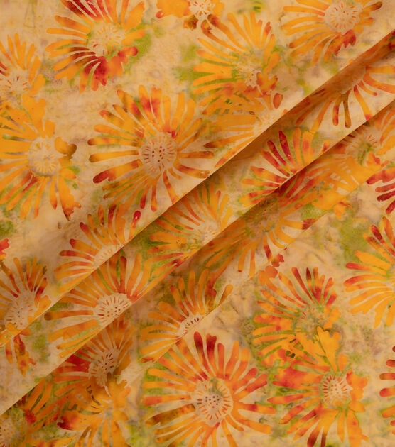 Yellow Sunflower Premium Print Cotton Fabric, , hi-res, image 3