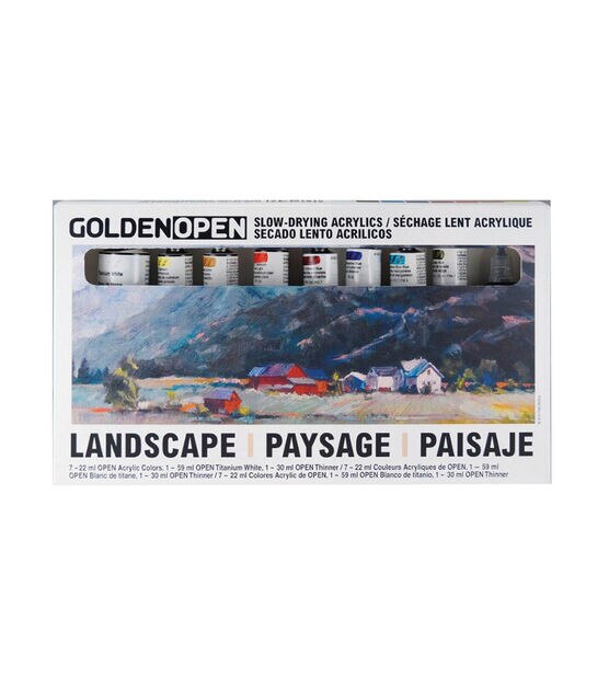 Golden Artist Colors Open Slow Drying Acrylic Set Landscape