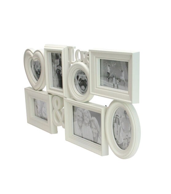 Northlight 26.5" White 5 Photo & Love Collage Frame, , hi-res, image 2