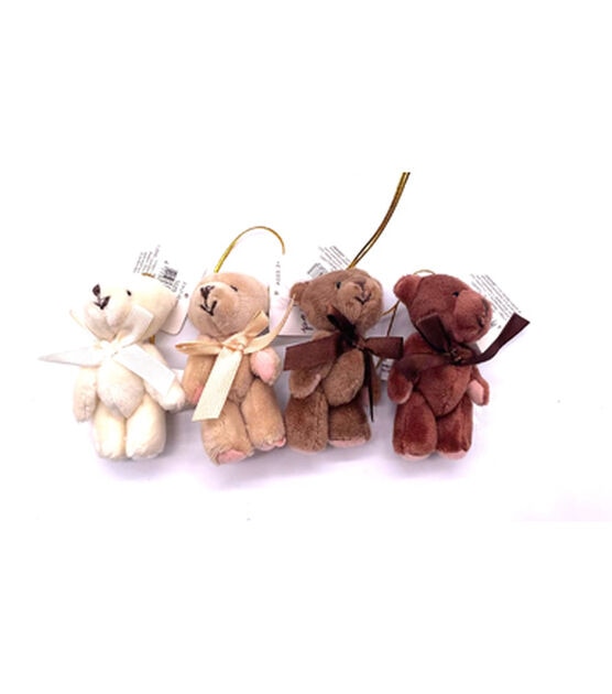 3" Assorted Plush Bears With Gold String 1pc by Park Lane