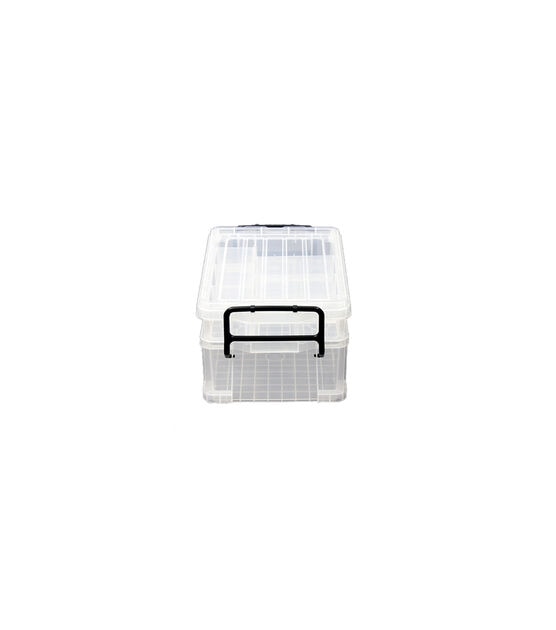 21" x 3" Stackable Durable Plastic Storage Bin With Lid by Top Notch, , hi-res, image 2