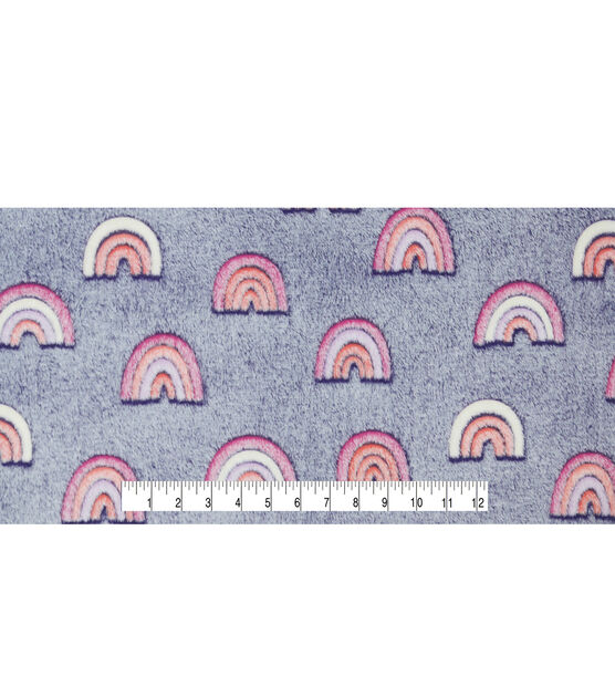 Sew Lush Rainbow Embossed Fleece Fabric, , hi-res, image 4