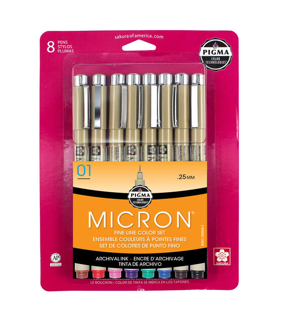 SAKURA PIGMA Micron Pens Needle Tip 003 005 01 02 03 04 05 08
