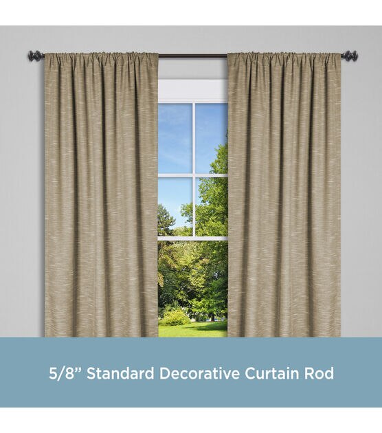 Kendall Decorative Window Curtain Rod Antique Rust 28" 48", , hi-res, image 2