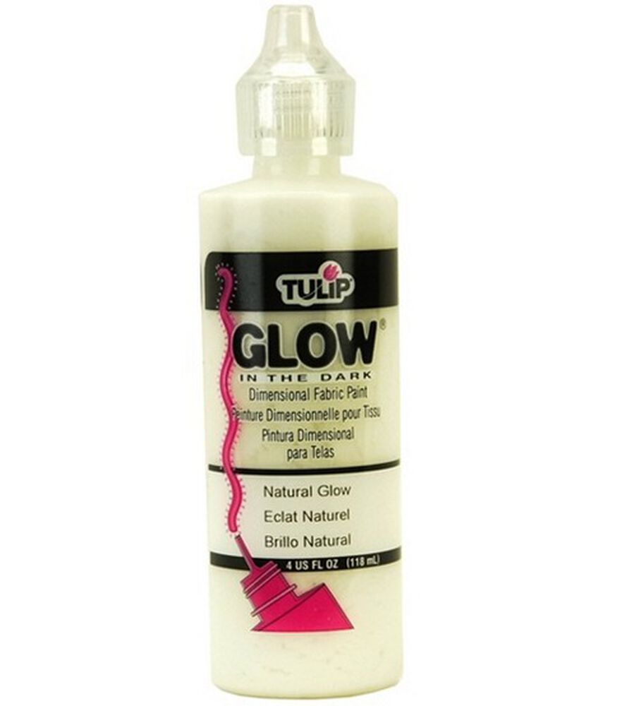 Tulip Dimensional Fabric Paint 4oz  Glow in the Dark, Glow Natural, swatch
