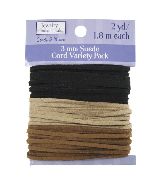Jewelry Fundamentals Cords & More-Suede Leather Value Pack