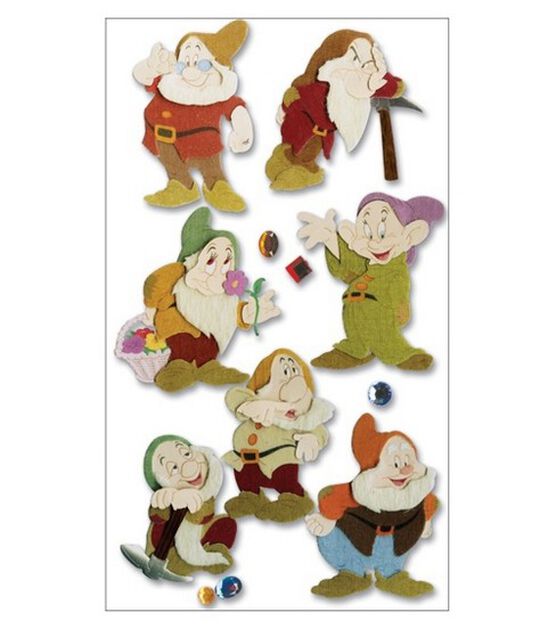 Disney Movie 3 D Stickers Snow White & The Seven Dwarves
