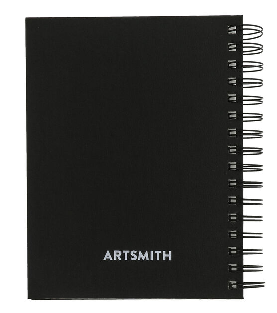 5.5" x 8" Black Spiralbound Sketchbook by Artsmith, , hi-res, image 3